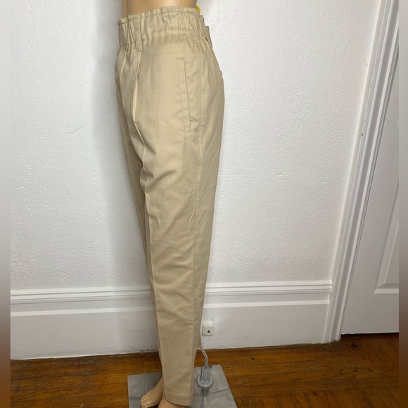 BRUNELLO CUCINELLI Cropped Pleated Cotton Blend Twill Tapered Pants Women’s 12 - Picture 5 of 15